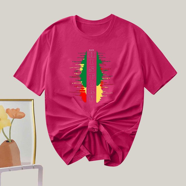 Puntoco Liquidación de camisetas cortas para mujer, camiseta de manga corta con cuello redondo y estampado informal a la moda para mujer
