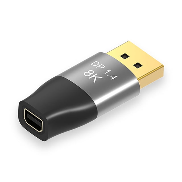 Sywqhk Adaptador Mini DP a DP 8K 60Hz Convertidor bidireccional macho a hembra 4K 144Hz