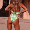 thumbnail image 5 of Gibobby Trajes de Baño para Mujer Trajes de baño con estampado sexy para mujer Trajes de baño con cuello en U profundo Trajes de baño Trajes de baño(Azul celeste,CH), 5 of 5