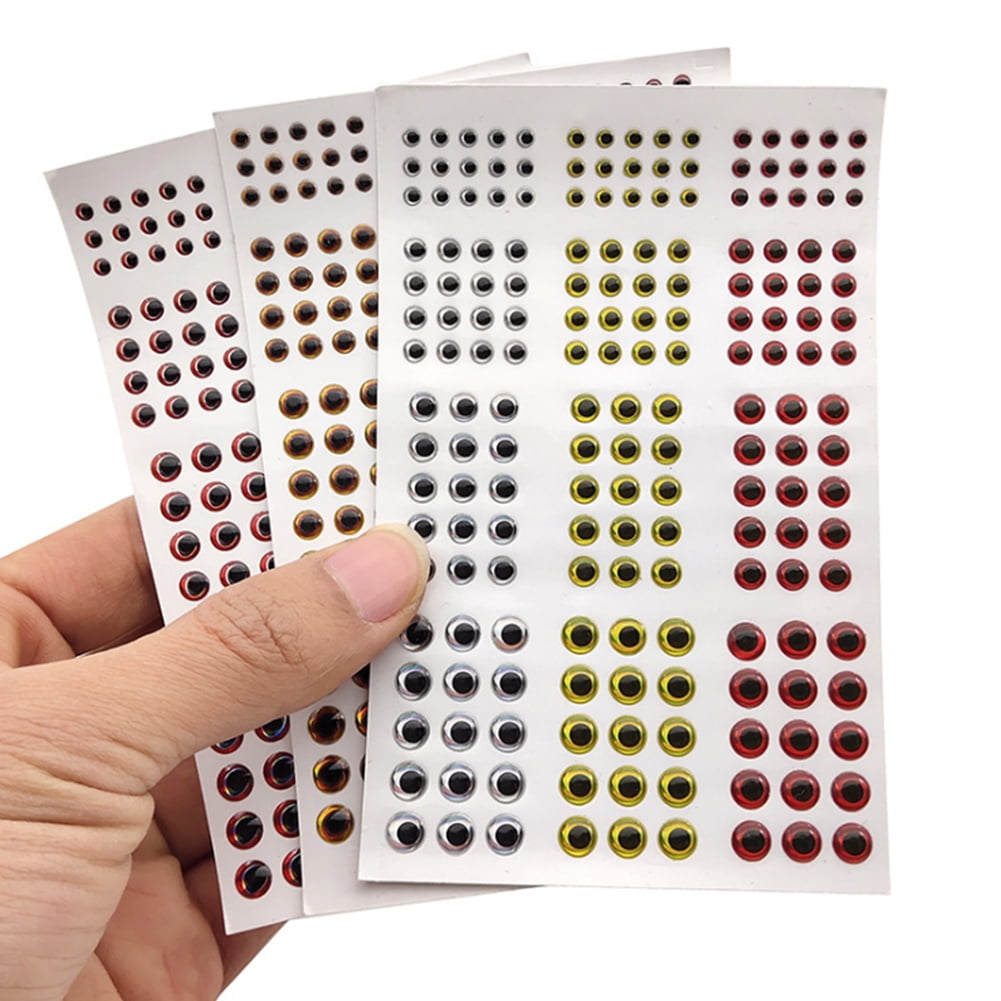 Opolski 183Pcs 3D Fishing Eyes Oval Pupil Fishing Lure Eye Emulational