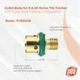 thumbnail image 2 of SÜA - Short Collet Body for 9 & 20 Series TIG Torches with Fused Quartz Argon-Saving Configuration - (5-PACK), 2 of 3