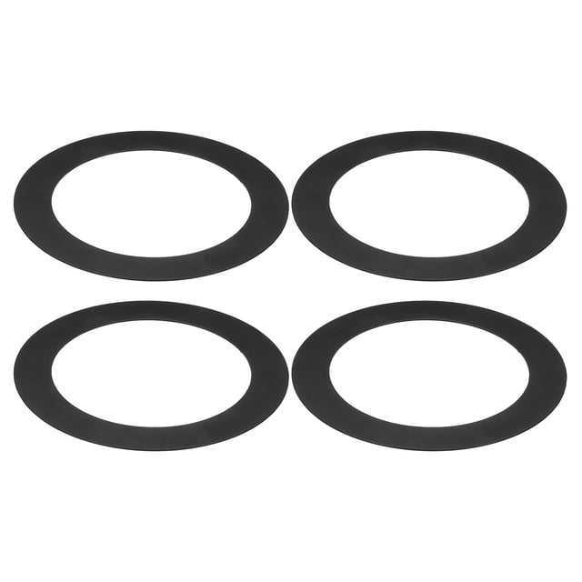 Anillos Goof Uxcell Diámetro Interior 3.58", Diámetro Exterior 4.92", 4 Piezas Negras