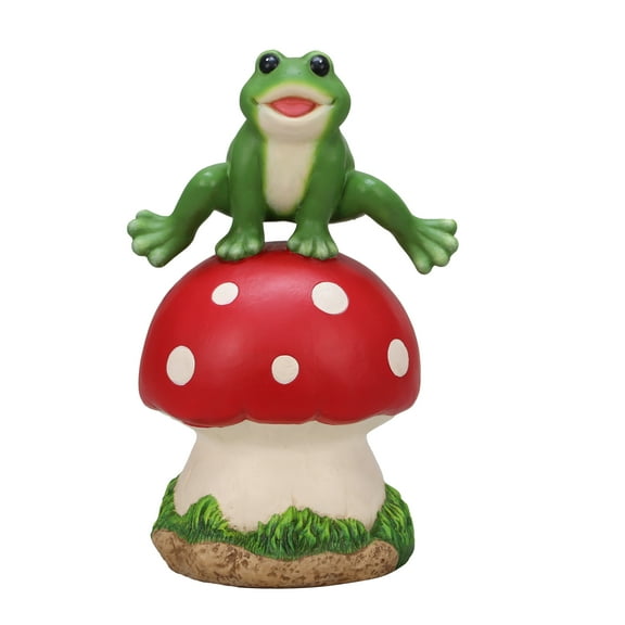 MS Outdoor Leaping Frog Statue, 6.63 in L x 5 in W x 10.5 in H