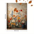 thumbnail image 3 of Qisvanset 12x16 Inch With Frame 2D Flat Wall Art Wild Flower Botanical Soft Field Home Wall Mural Decor, 3 of 8