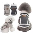 thumbnail image 3 of Ropa para mascotas, ropa para perros, ropa para mascotas, peluche para perros medianos y pequeños, otoño e invierno, ropa acolchada de algodón de dos patas, chaqueta nórdica, 3 of 6
