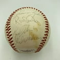 1977 NY Yankees World Series Champs Team Signed Baseball Thurman Munson