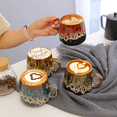 thumbnail image 6 of Unique Reactive Glaze Ceramic Coffee Mug, 12oz Handcrafted Stoneware Cup, Ideal Gift for Home & Office (Green), 6 of 12