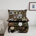 thumbnail image 5 of Manfei Vintage Deer Silhouette Twin Comforter Sets,Wooded Pine Print Bedding Set,Dark Brown,Black Reversible,2pcs,1 Comforter and 1 Pillowcase, 5 of 7