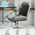 thumbnail image 5 of Martha Stewart Tyla Upholstered Office Chair in Gray/Polished Nickel, 5 of 15