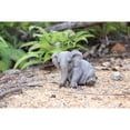 thumbnail image 2 of 6.25" Sitting Chubby Elephant Outdoor Garden Statue, 2 of 5