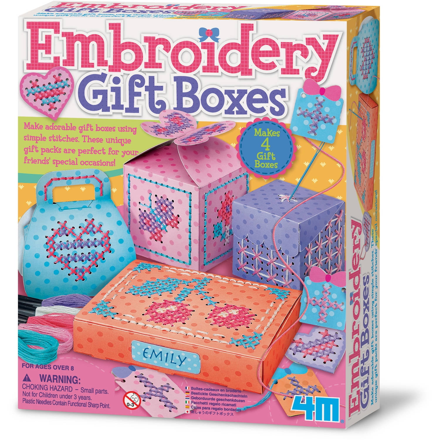 4M Make Your Own Embroidery Gift Boxes Craft Kit