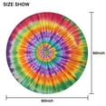 thumbnail image 6 of Colorful Rainbow Tie Dye Spiral Pattern Round Tablecloth 60"x60",Wrinkle Wipeable Table Cloth for Kitchen Dining Room Picnic Patio Party, 6 of 6