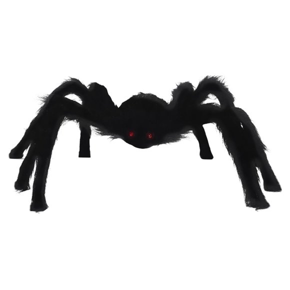 Deals!Halloween Giant Spider Outdoor Decorations,Black Scary Hairy Realistic Large Plush Spiders Props for Outside Indoor Office House Yard Creepy Decor