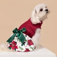 thumbnail image 2 of Vestido para perro Fitwarm Christmas Poinsettia Turtleneck XS, 2 of 8