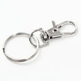 thumbnail image 4 of Unique Bargains Lobster Clasps Hook Split Ring Keyring Handbag Keychain Key Holder Silver 20pcs, 4 of 7