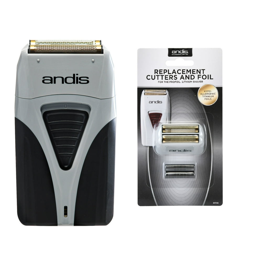 Andis Profoil Lithium Plus 17200 Titanium Foil Shaver Cordless +17155 attach