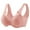 Pink, variant on VISALY Front Closure Bras Wireless Bras Deep V Veck Push Up Bras with Wide Straps Bralette Minimizer Bras Sports Bras Bralette Soft Bras Comfy Bras for Women Everyday Bras Breathable Bras Beige L