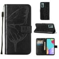 thumbnail image 3 of Dteck Samsung A72 Case, Butterfly Patterned Wallet Case, Magnetic Hand Strap Credit Card Holder Slots Synthetic Leather Kickstand Protective Cover For Samsung Galaxy A72, Black, 3 of 11