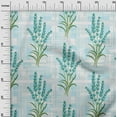 thumbnail image 2 of oneOone Cotton Jersey Baby Blue Fabric Leaves & Flowers Floral Sewing Craft Projects Fabric Prints By Yard 58 Inch Wide, 2 of 4