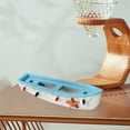 thumbnail image 1 of Boat Ornaments Wooden Shelf Home Decoration Accessories Bookshelf Mediterranean Styles Office Home Living Room Desktop Gifts Sailboat Statue , light blue, 1 of 8