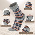 thumbnail image 5 of KOITHOT 5 Pack Wool Socks for Men Thermal Winter Thick Crew Socks Vintage Design Men Socks Gift Pack, 5 of 6