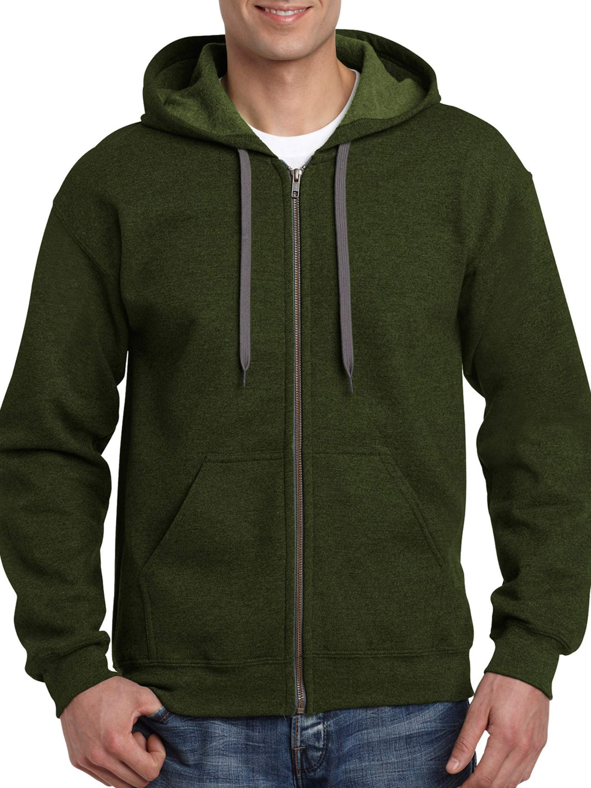 Gildan Big Men's Vintage Full Zip Hooded Sweatshirt, 2XL - Walmart.com