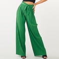 thumbnail image 2 of CHEEREAM Womens Baggy Cargo Pants For Womens Athletic Straight Wide Leg High Waisted Pull On Sweat Trousers With Decorative Drawstring Summer Sport Bottom Active Lightweight Breable, 2 of 6