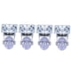 thumbnail image 5 of Ruedas giratorias de 4 piezas, ruedas industriales de PU transparente de acero inoxidable de alta resistencia, 5 of 14