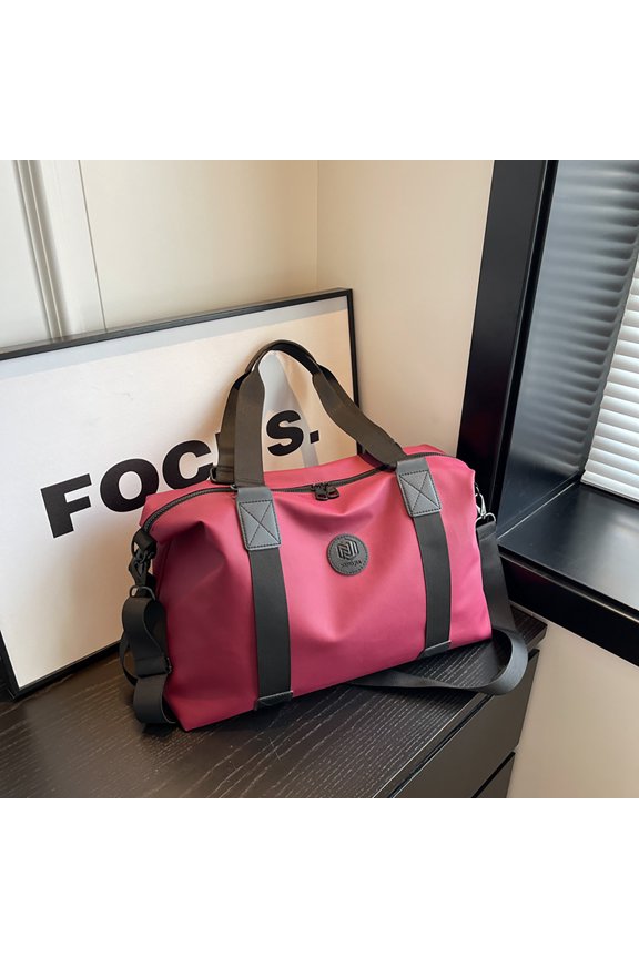 Sports Fitness Bag,Lightweight Portable Travel Duffle Bag, Solid Color Versatile Travel Zipper Bag, Outdoor Adventures - Easy to Carry