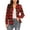 Z-Red, variant on DondPO Jackets For Women Plaid Shirts For Women Long Sleeve Button Down Christmas Fall Jacket Plaid Shirts For Women Flannel Jacket Women Pink 2XL