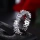 thumbnail image 4 of Jumpingount Zirconia cúbica pequeñas alianzas de boda anillos brillantes clásico exquisito anillo de dedo impermeable ahueca hacia fuera la Ropa, zapatos y accesorios Miscelánea No.6, 4 of 6