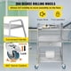 thumbnail image 5 of VEVOR Carrito utilitario con 3 estantes de acero inoxidable con ruedas, carrito rodante, rueda comercial, carrito de laboratorio dental (3 estantes/1 cajón) VEVOR Carrito utilitario, 5 of 8