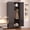 71"H-Arc-Black, variant on UNICOLY Metal Wardrobe Cabinet with Hanging Rod, 71" Tall Armoire Wardrobe Closet with 2 Doors and Adjustable Shelves, White Clothing Storage Cabinets