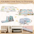 thumbnail image 3 of JoyStone 70 x 55 Inch Foldable Baby Play Mat with Fold-Up Sides & Storage Bag, Foam Tummy Time Mat, Infant Floor Playpen Mat for Indoor & Outdoor Use, 3 of 12