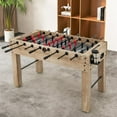 thumbnail image 5 of GVN 54 Inches Full Size Foosball Table with Legs 2 Balls and 2 Foldable Cup Holders for Kids Teens Adults-Natural, 5 of 10