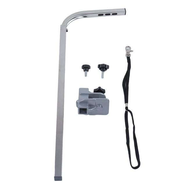 Bras de Toilettage pour Animaux de Compagnie Polyvalent en Forme de L Support en Acier Inoxydable Pliable Bras de Table de Toilettage pour Chien pour Table de Beauté Rétractable