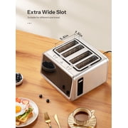 4 Slice Toaster, Touchscreen & Dual Independent Control Panel