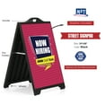 thumbnail image 2 of M&T Displays Black Street SignPro Board, Weatherproof A-Frame Sidewalk Curb Sign with 2 24x36 inch Matt Laminated Anti-Glare NOW HIRING JOIN OUR TEAM Sticker Signs, Folding Portable Double Sided, 2 of 8
