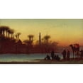 thumbnail image 2 of Charles Théodore Frère 18x12 Black Ornate Wood Framed Double Matted Museum Art Print Titled - Near Manfalout, Egypt, 2 of 5