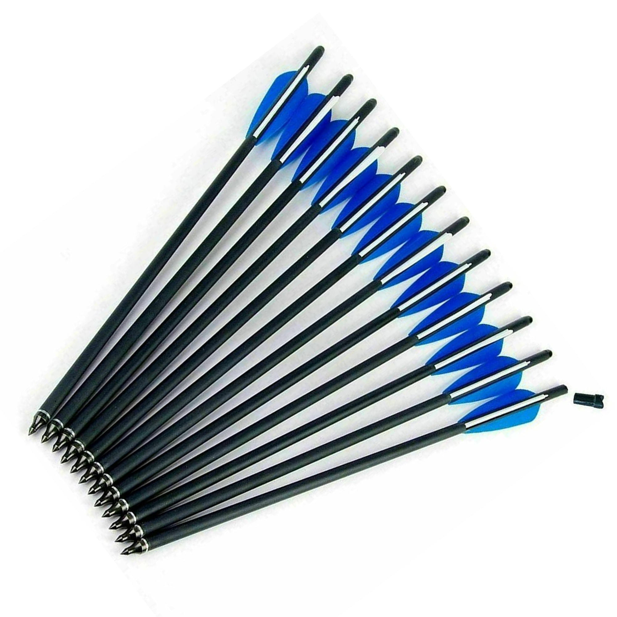 12X 18 inch Crossbow Bolts Carbon Arrows with 125 grain Arrowhead Target Hunting 
