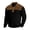 Black, variant on Quarter Zip Pullover Men 2026 Fall Winter Long Sleeve Color Block Patchwork Corduroy Lapel Collar Pullover Sweatshirt