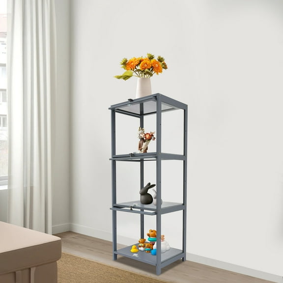 3-Tier Acrylic Display Case Figurines Toy Ornament Display Shelf 15.7*12.6*41.7"