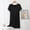 #2Black, variant on MYAOYI Nightgowns for Women Summer Short Sleeve Crew Neck Thin Home Dress Comfy Nightgown