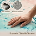 thumbnail image 6 of ODIKA 3'x5' Washable Accent Rug Pet Friendly, Non-Shedding Mat Mermaid Gradient Scale Mosaic With Ombre Fish And Coral Accents for Bedside, Nursery Room, 6 of 7