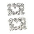 thumbnail image 3 of Clips Zulema para Zapatos de Novia Hebilla Artesanía Joyería Decoración de Boda Plata, 3 of 7