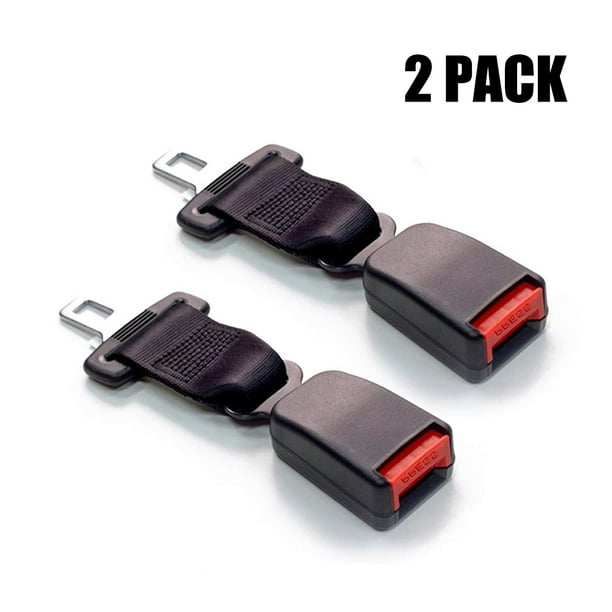 2 Pcs Safety Seat Extender, 7/8 Metal Tongue, Extender for Most Cars,  Retractable Seat Belt Extension 