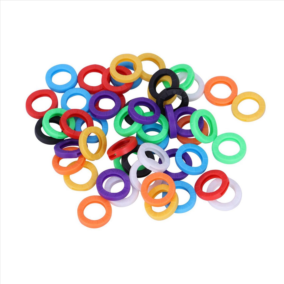 500PCS Small Size ID Identify Key Ring Cap Tag