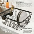 thumbnail image 4 of (2 pack) Better Homes & Gardens Metal Dish Rack with Caddy, Antique Gray, 4 of 15