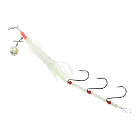 Jesscasday Soft Rubber Squid Fishing Lure With Hook And Jigs Peches 22G Luminous Squid Jigs Artificial Baits For Fishing Sea