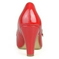 thumbnail image 3 of Brinley Co. Women's Medium and Wide Width Mary Jane Patent Leather Pumps, 3 of 4